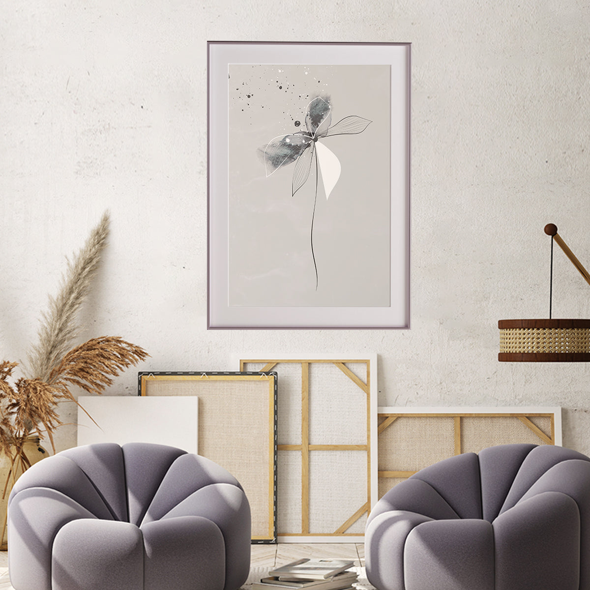 Pastel Colors Flower Minimalist Wall Art Poster-Vertical Posters NOT FRAMED-CetArt-8″x10″ inches-CetArt