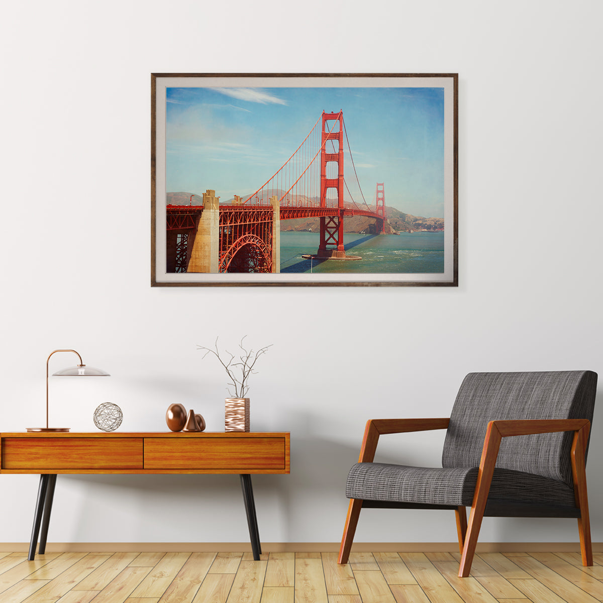 Golden Gate Bridge Retro Posters Art Print-Horizontal Posters NOT FRAMED-CetArt-10″x8″ inches-CetArt