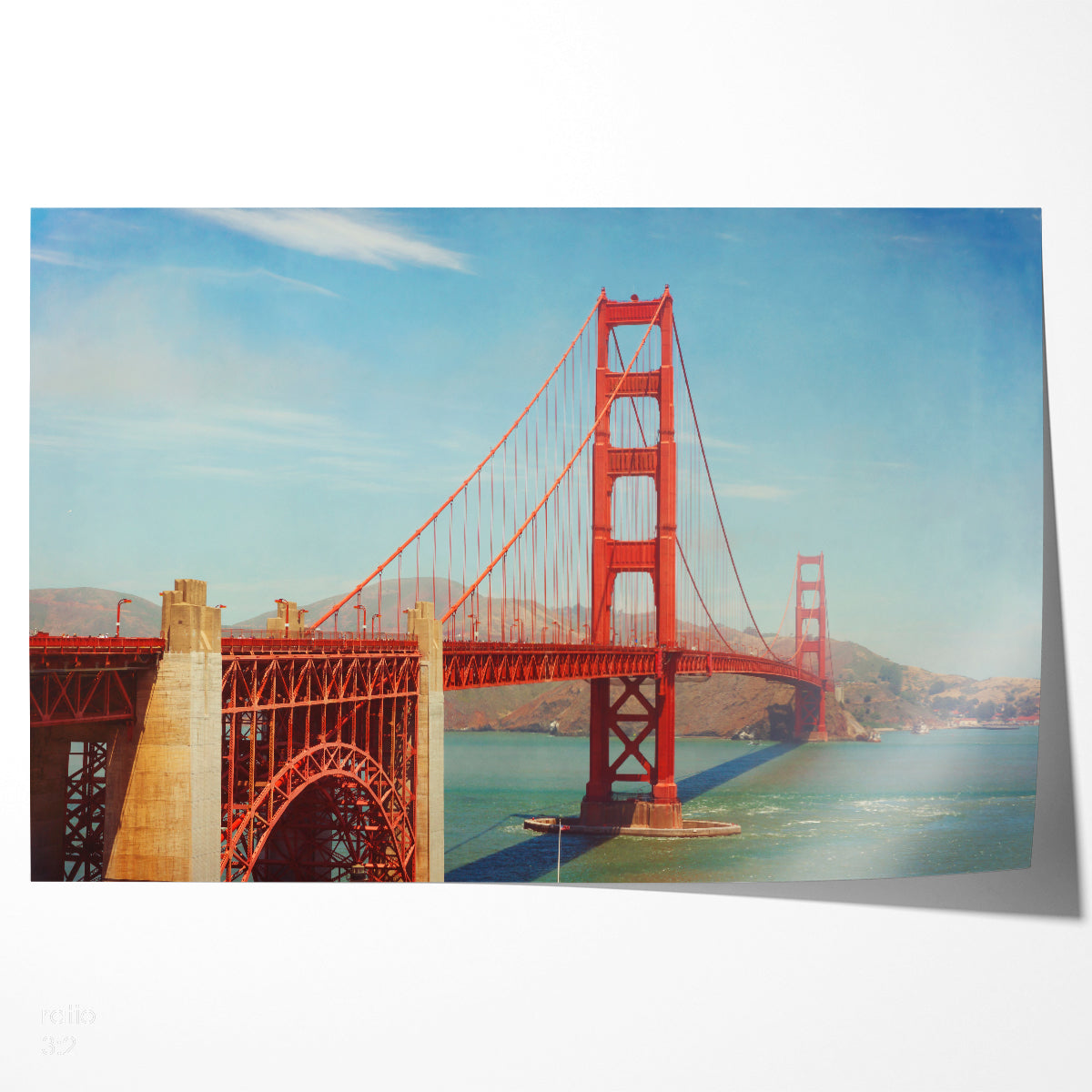 Golden Gate Bridge Retro Posters Art Print-Horizontal Posters NOT FRAMED-CetArt-10″x8″ inches-CetArt