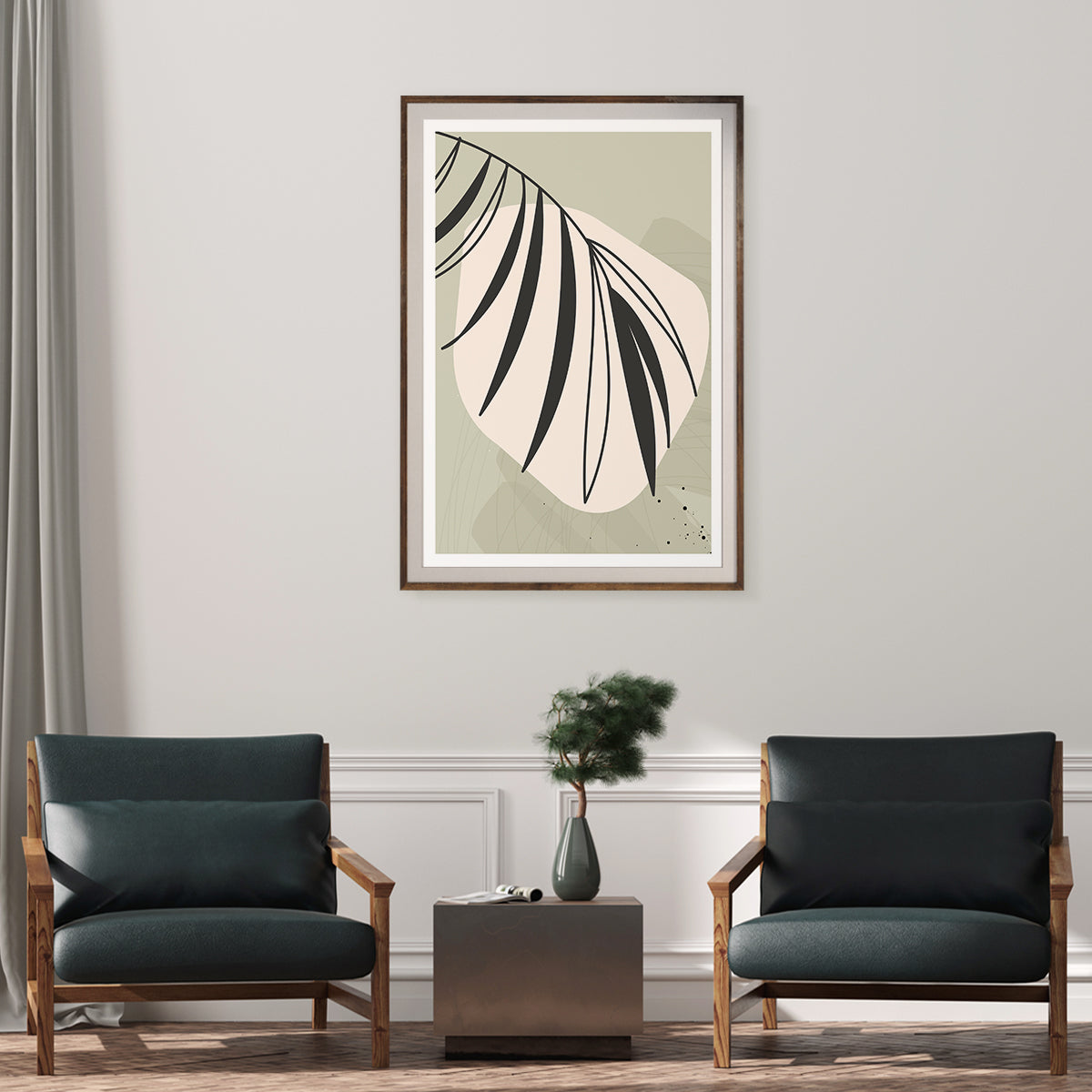 Abstract Green Leaves Botanical Art Modern Poster-Vertical Posters NOT FRAMED-CetArt-8″x10″ inches-CetArt