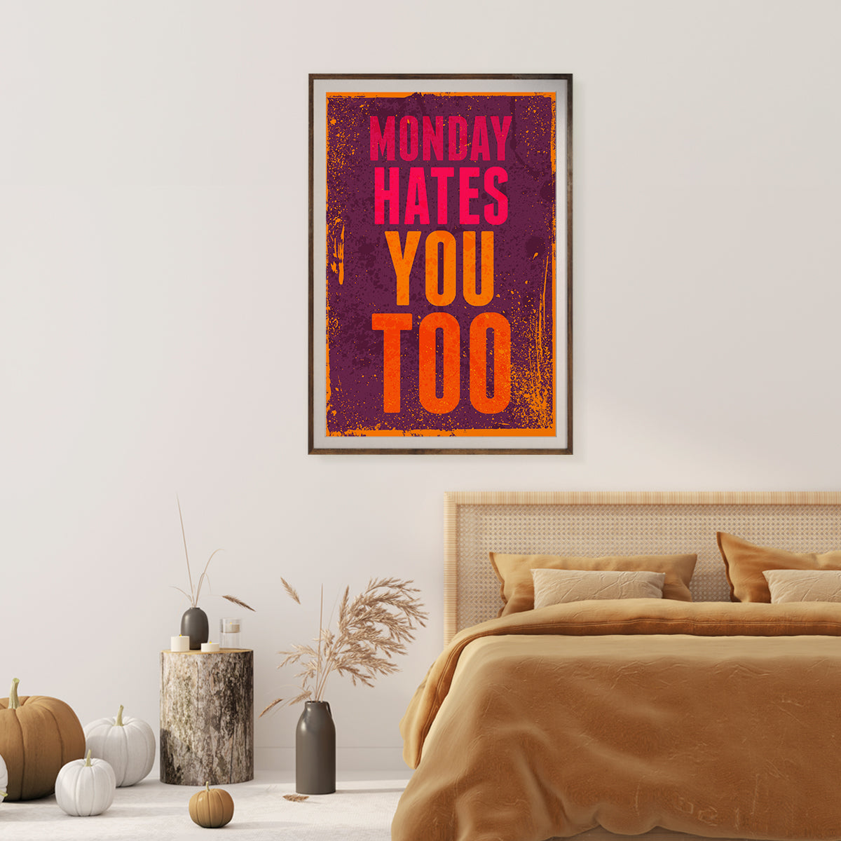 Monday Hates You Too Quote Wall Art Vintage Posters-Vertical Posters NOT FRAMED-CetArt-8″x10″ inches-CetArt