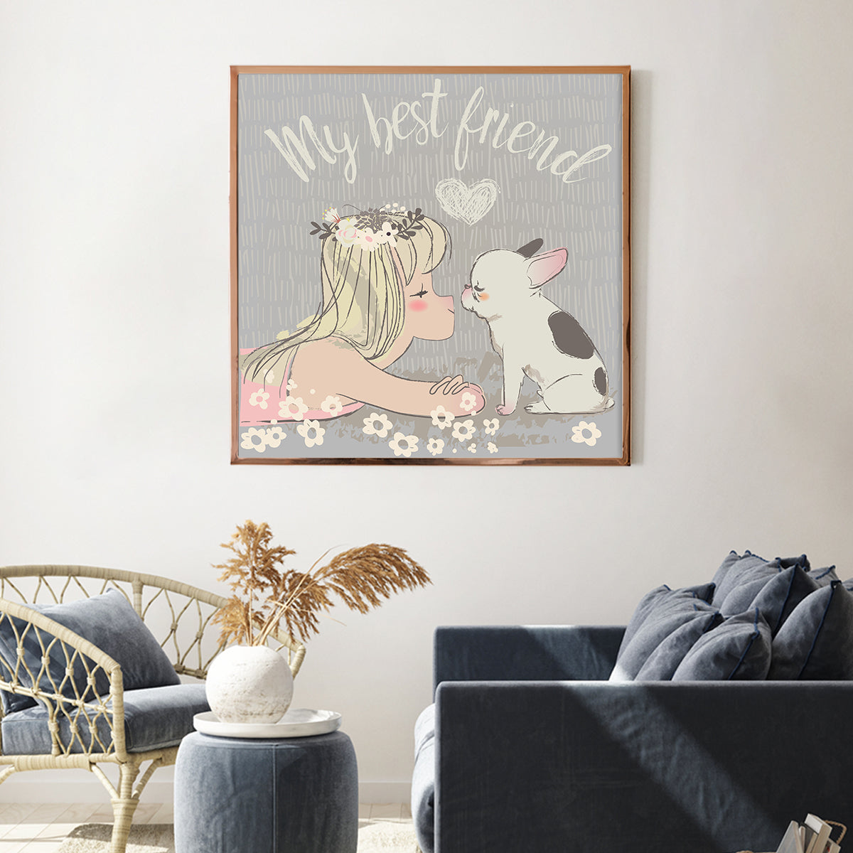 Best Friend Posters-Square Posters NOT FRAMED-CetArt-8″x8″ inches-CetArt