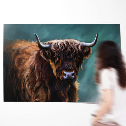 Highland Cow Modern Art Prints And Posters-Horizontal Posters NOT FRAMED-CetArt-10″x8″ inches-CetArt