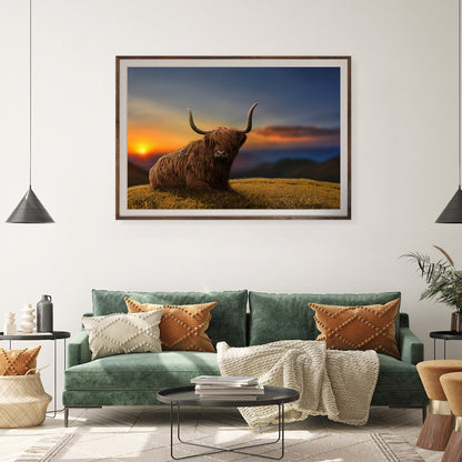 Large Highland Cow Posters Decoration for Interior-Horizontal Posters NOT FRAMED-CetArt-10″x8″ inches-CetArt