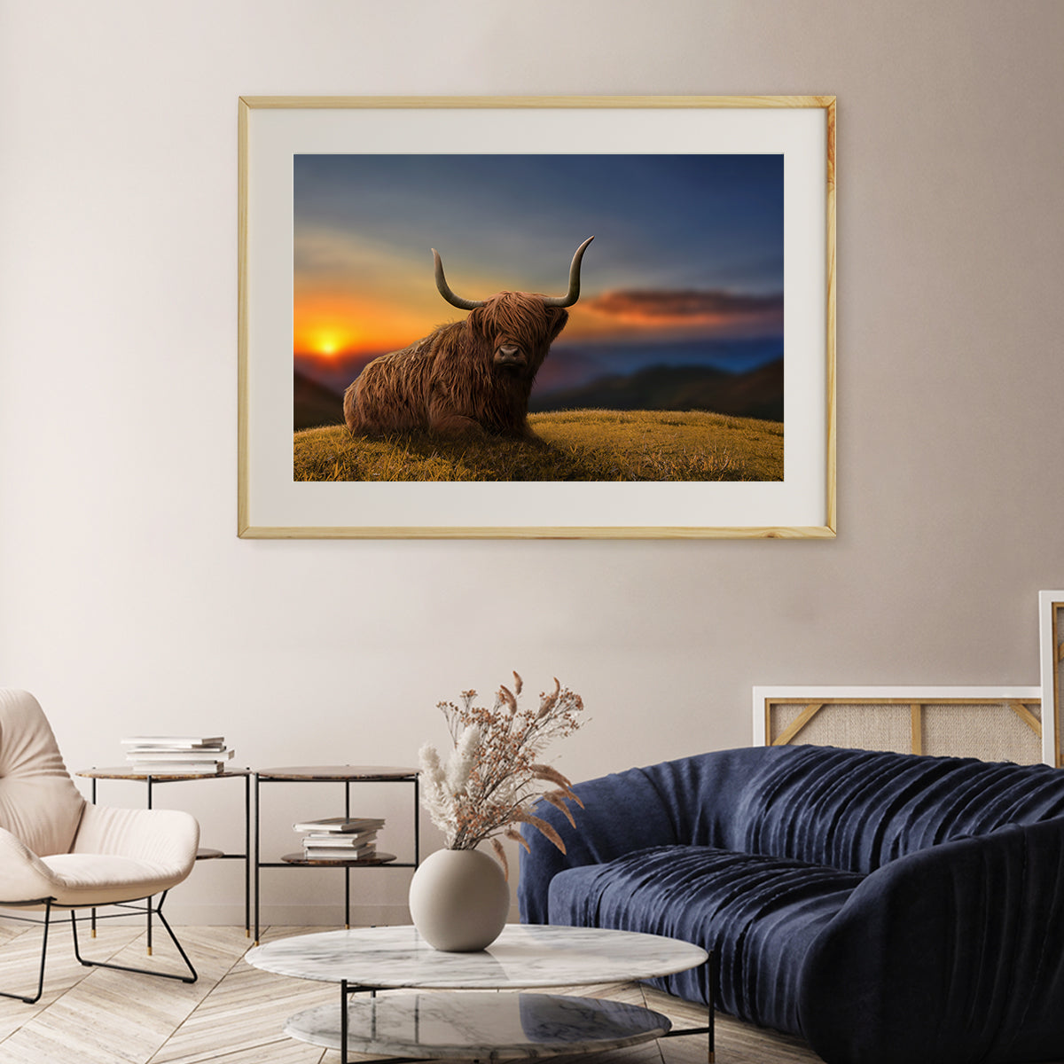 Large Highland Cow Posters Decoration for Interior-Horizontal Posters NOT FRAMED-CetArt-10″x8″ inches-CetArt