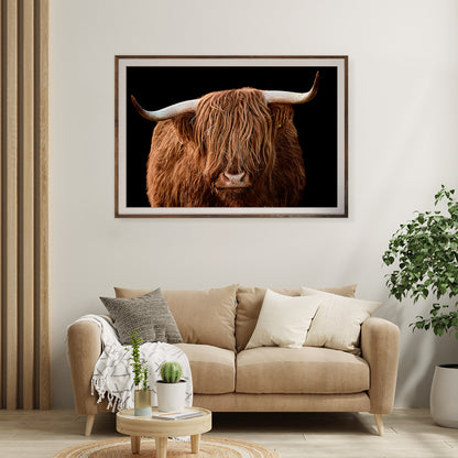 Lovely Highland Cow Portrait Posters For Living Room Wall-Horizontal Posters NOT FRAMED-CetArt-10″x8″ inches-CetArt