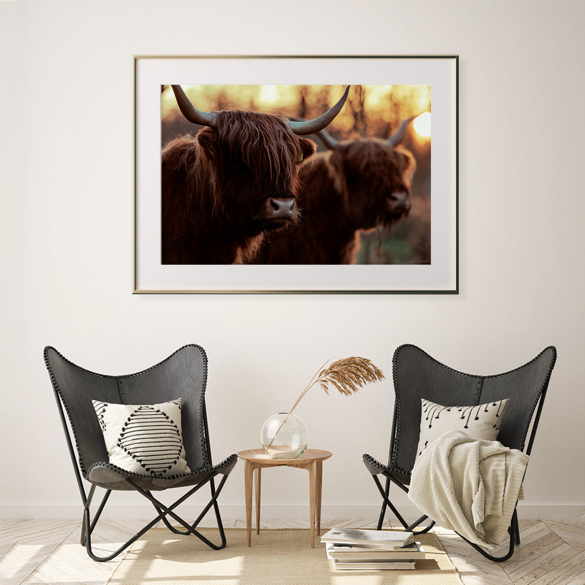 Highland Cows Posters And Wall Art Prints For Living Room-Horizontal Posters NOT FRAMED-CetArt-10″x8″ inches-CetArt