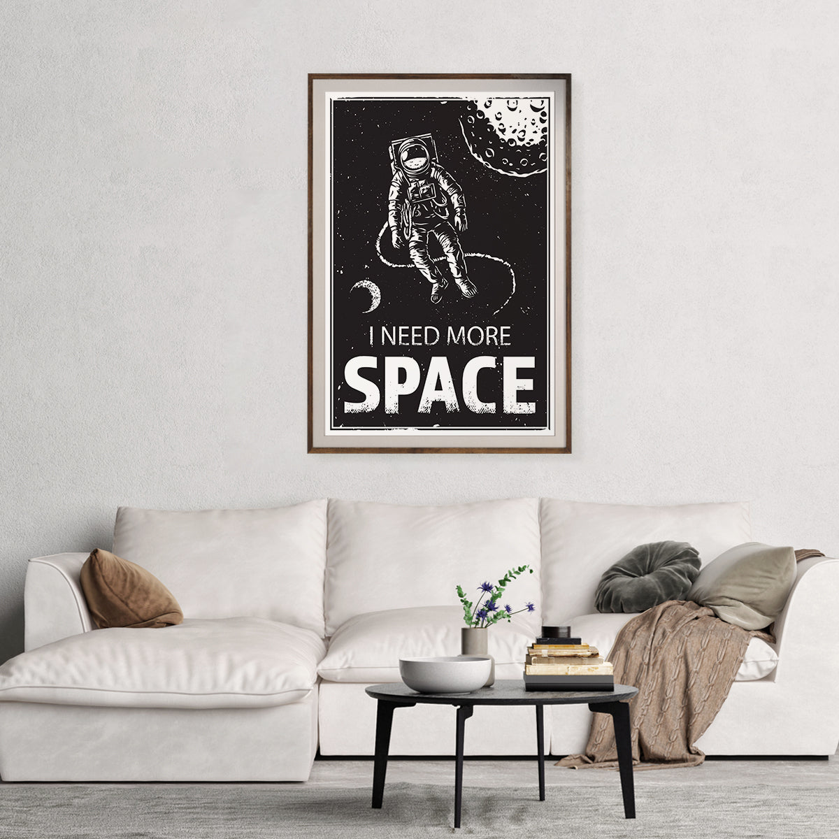 Quote Poster I Need More Space Modern Art Poster Print in Black And White-Vertical Posters NOT FRAMED-CetArt-8″x10″ inches-CetArt