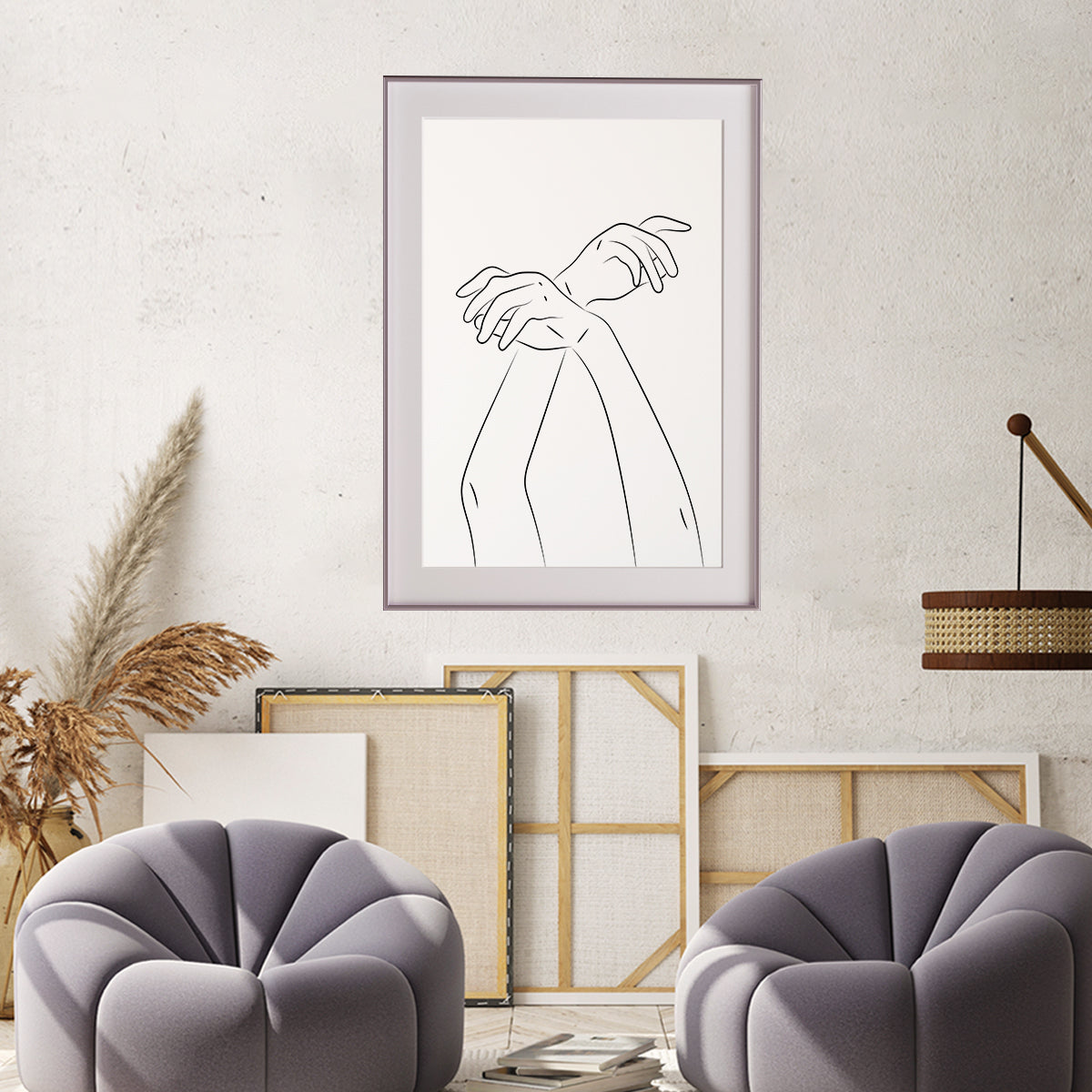 Trendy Minimalist Hands Line Art Posters Art Decor for Home-Vertical Posters NOT FRAMED-CetArt-8″x10″ inches-CetArt