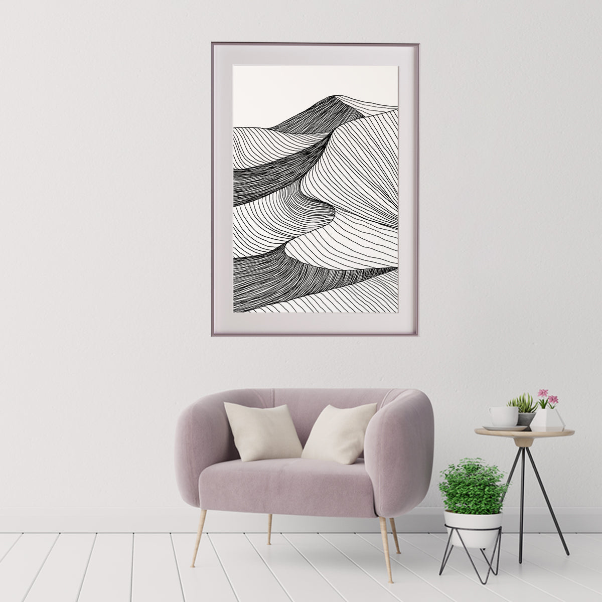 Abstract Black and White Mountain Landscape Posters Decor-Vertical Posters NOT FRAMED-CetArt-8″x10″ inches-CetArt