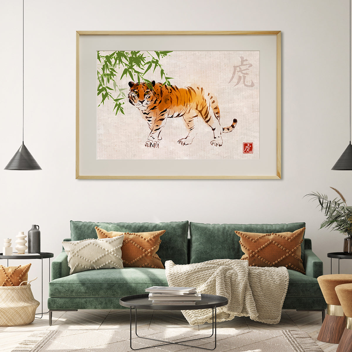 Japanese Tiger Print Wall Art Poster-Horizontal Posters NOT FRAMED-CetArt-10″x8″ inches-CetArt