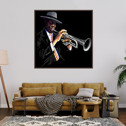 Trumpet Player Posters Prints-Square Posters NOT FRAMED-CetArt-8″x8″ inches-CetArt