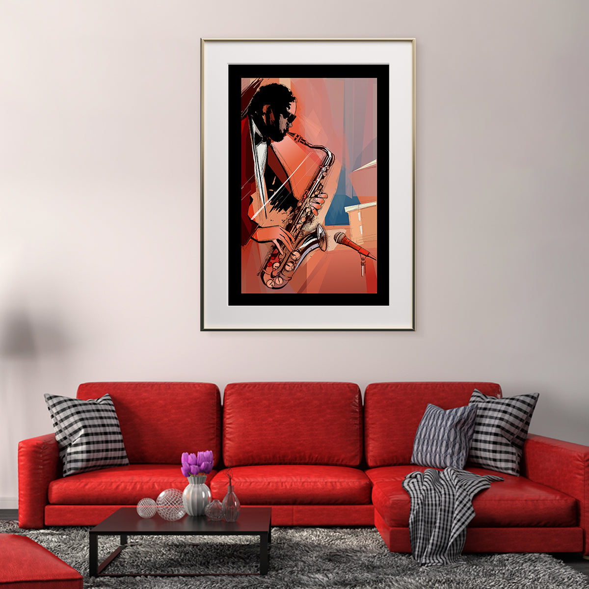 Saxophone Player Jazz Poster Artwork-Vertical Posters NOT FRAMED-CetArt-8″x10″ inches-CetArt