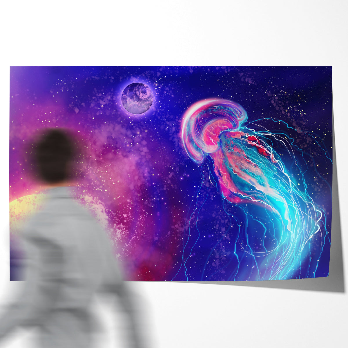 Space Jellyfish Abstract Posters For Home Decor-Horizontal Posters NOT FRAMED-CetArt-10″x8″ inches-CetArt