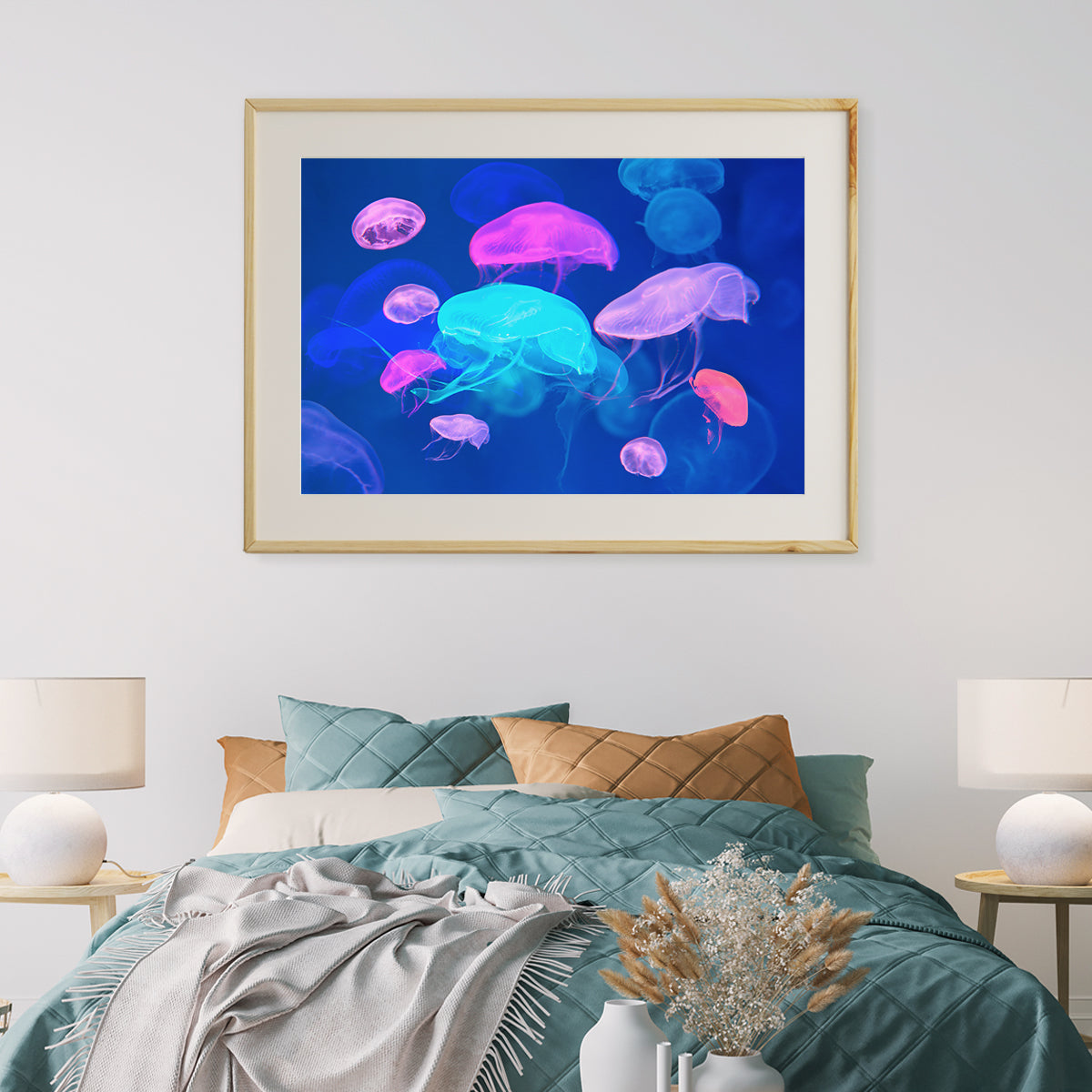 Small Colorful Jellyfish Posters Wall Art Prints For Living Room-Horizontal Posters NOT FRAMED-CetArt-10″x8″ inches-CetArt