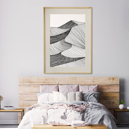 Abstract Black and White Mountain Landscape Posters Decor-Vertical Posters NOT FRAMED-CetArt-8″x10″ inches-CetArt