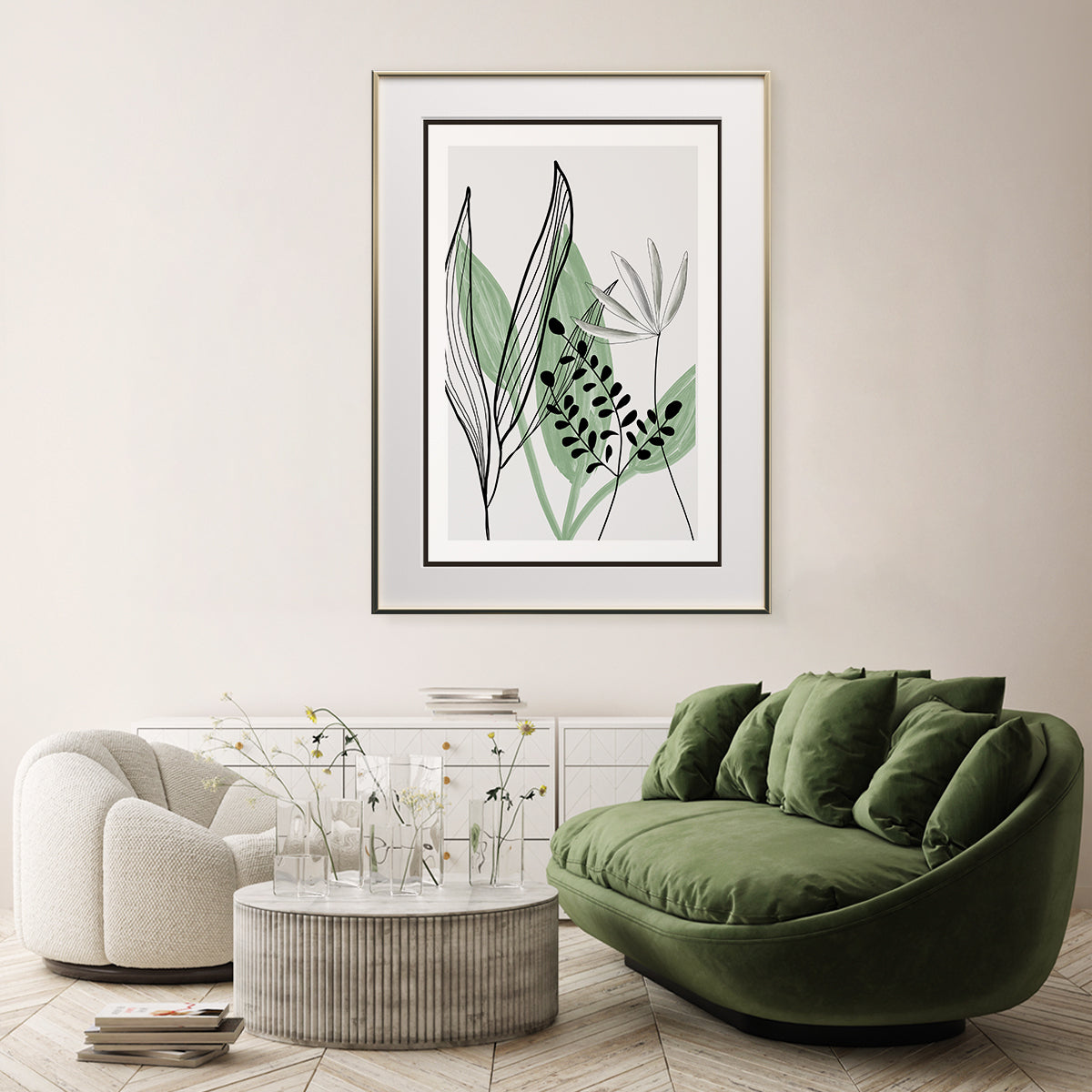 Leaf Posters Minimalist Wall Art-Vertical Posters NOT FRAMED-CetArt-8″x10″ inches-CetArt