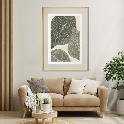 Green Leaves Poster Botanical Print-Vertical Posters NOT FRAMED-CetArt-8″x10″ inches-CetArt