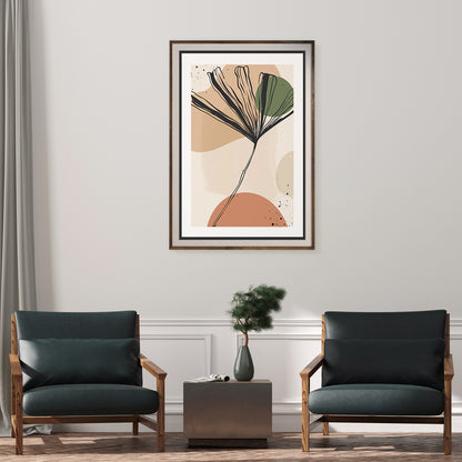 Abstract Green Leaves Line Art Posters For Living Room Wall-Vertical Posters NOT FRAMED-CetArt-8″x10″ inches-CetArt