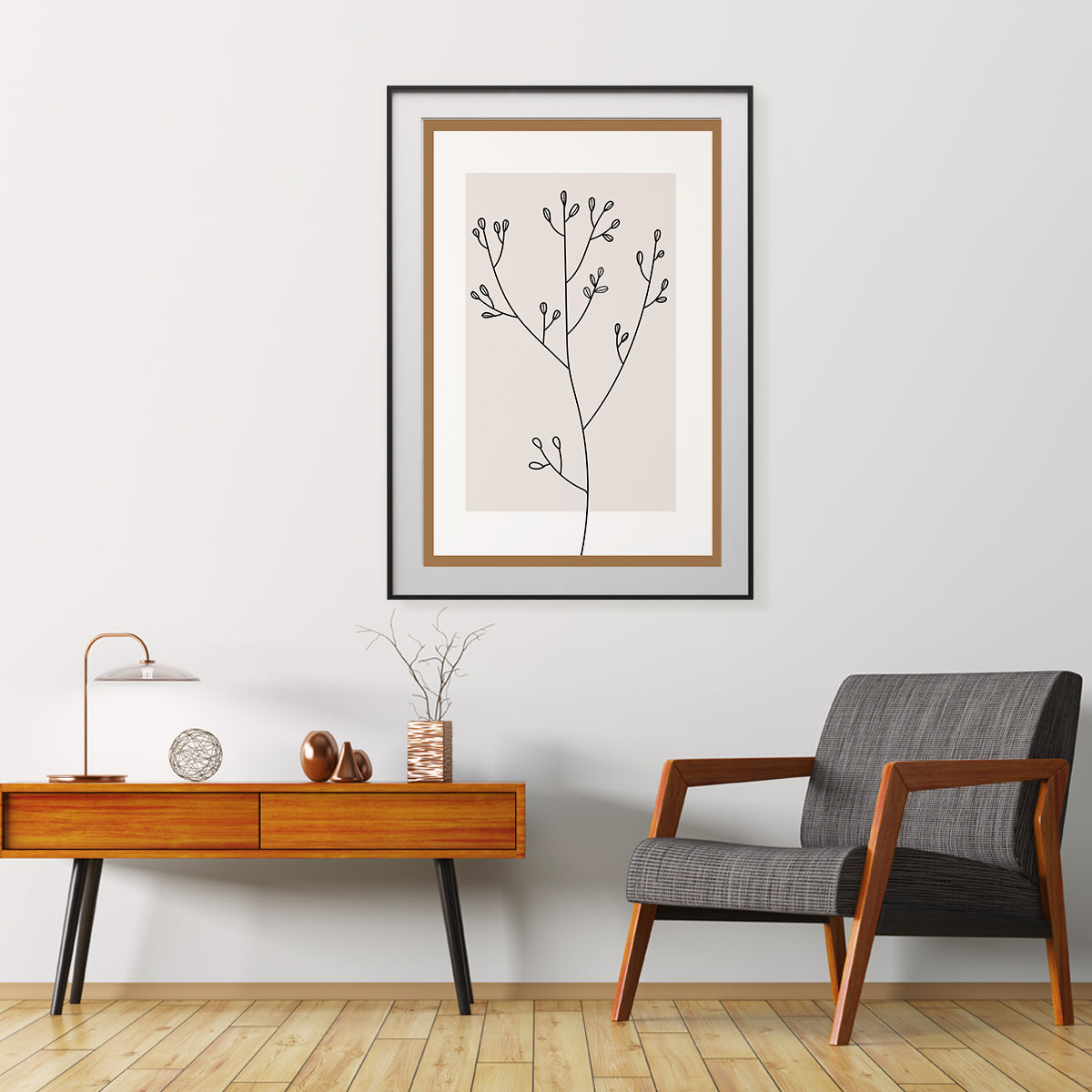 Minimalist Line Art Flowers Posters Prints Wall Art-Vertical Posters NOT FRAMED-CetArt-8″x10″ inches-CetArt