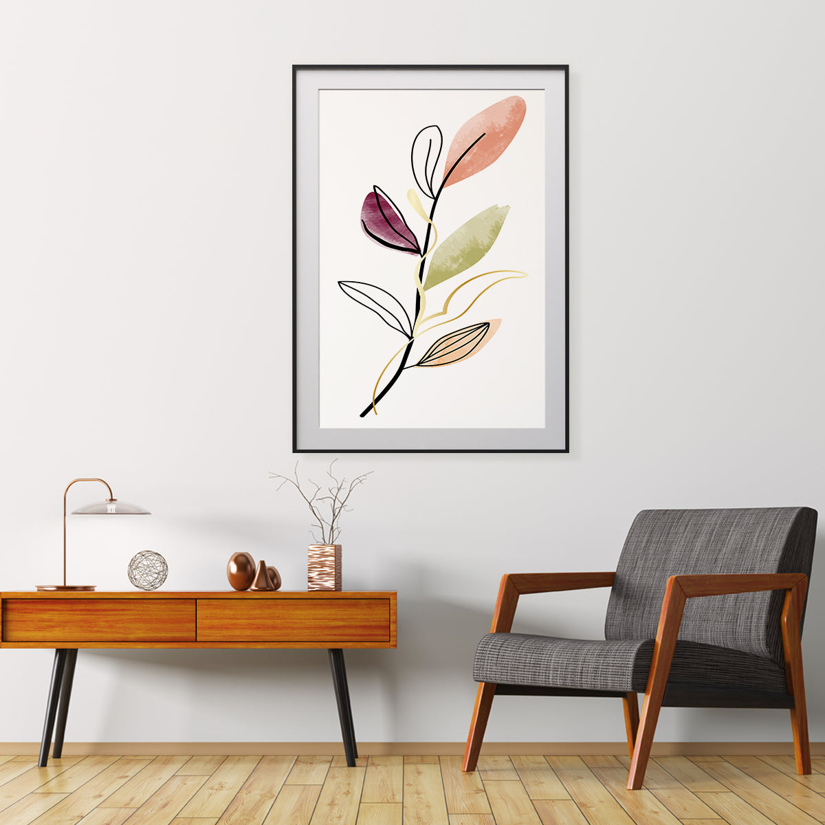 Plant Line Art Poster Wall Art Decor-Vertical Posters NOT FRAMED-CetArt-8″x10″ inches-CetArt