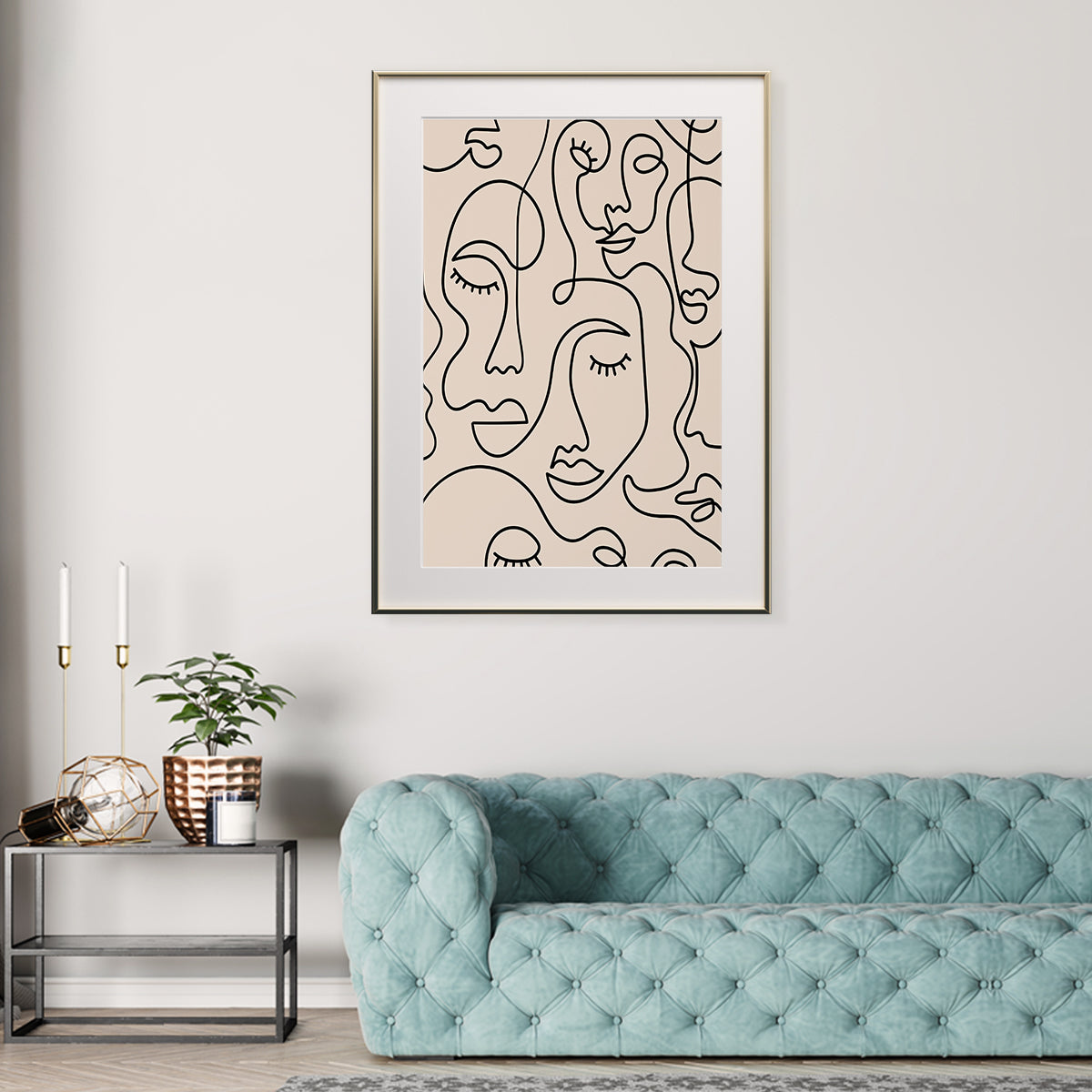 Abstract Face Line Art Poster Print Modern Wall Art-Vertical Posters NOT FRAMED-CetArt-8″x10″ inches-CetArt