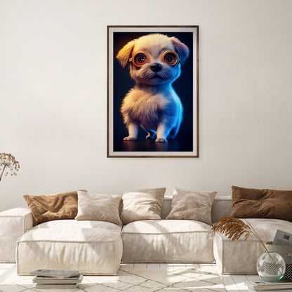 Fluffy Puppy Poster Decorations Ideas Steampunk Style-Vertical Posters NOT FRAMED-CetArt-8″x10″ inches-CetArt