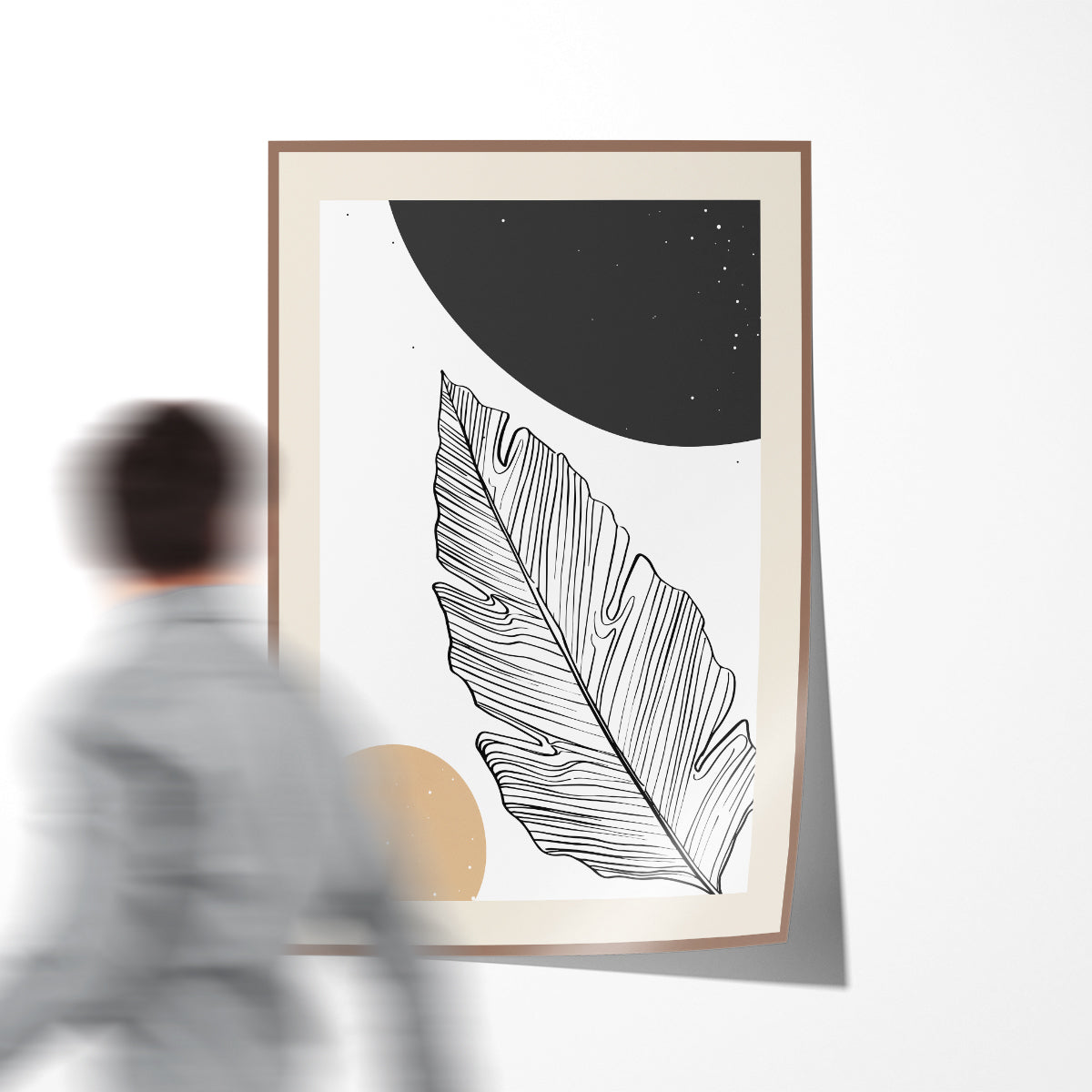 Modern Abstract Leaves Poster Art Decor-Vertical Posters NOT FRAMED-CetArt-8″x10″ inches-CetArt