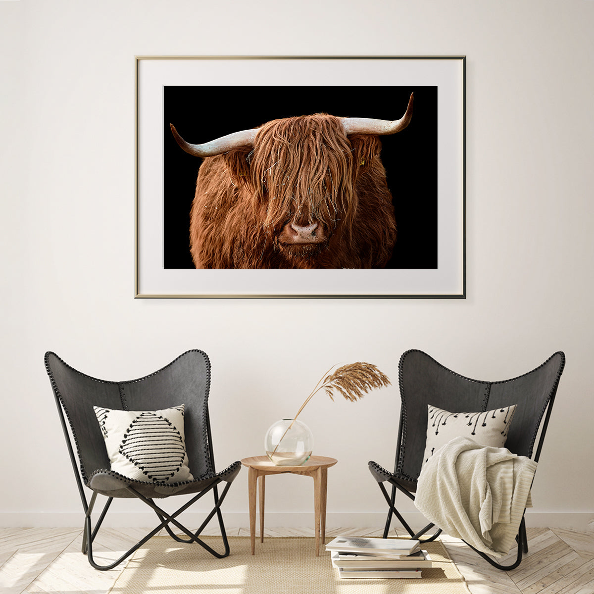 Lovely Highland Cow Portrait Posters For Living Room Wall-Horizontal Posters NOT FRAMED-CetArt-10″x8″ inches-CetArt