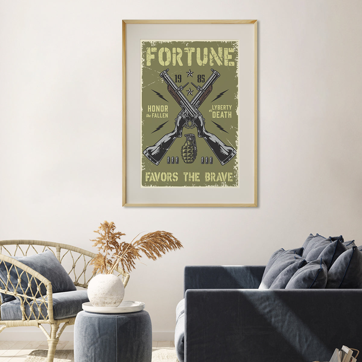 Fortune Favours The Brave Poster Room Wall Art Decor-Vertical Posters NOT FRAMED-CetArt-8″x10″ inches-CetArt