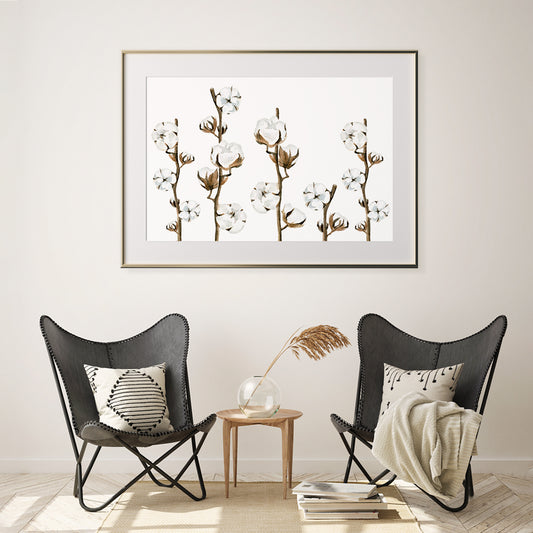 Cotton Branches Posters For Home Decor-Horizontal Posters NOT FRAMED-CetArt-10″x8″ inches-CetArt