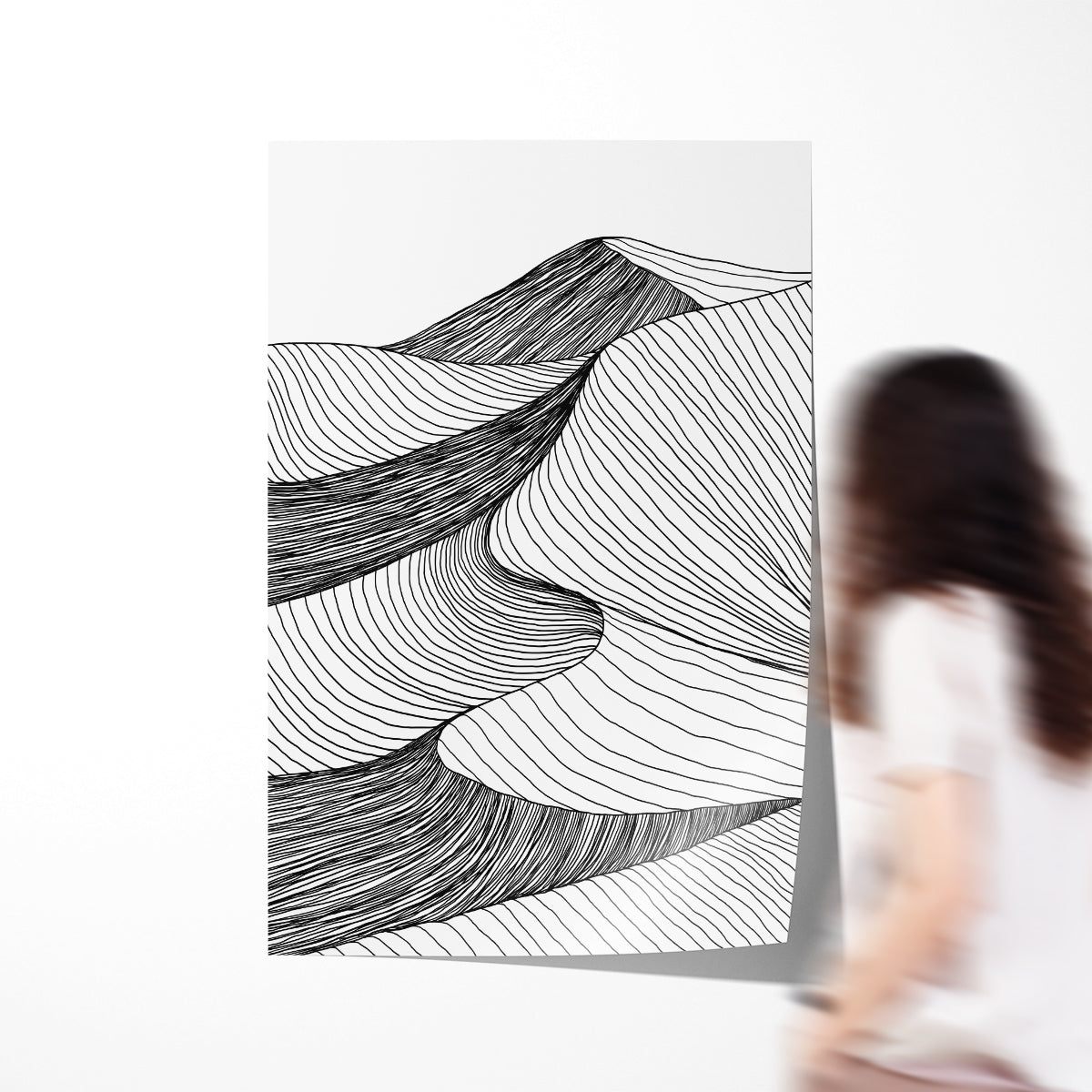 Abstract Black and White Mountain Landscape Posters Decor-Vertical Posters NOT FRAMED-CetArt-8″x10″ inches-CetArt