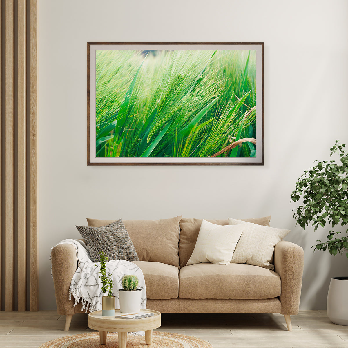 Fresh Green Barley Posters Prints Botanical Wall Art-Horizontal Posters NOT FRAMED-CetArt-10″x8″ inches-CetArt