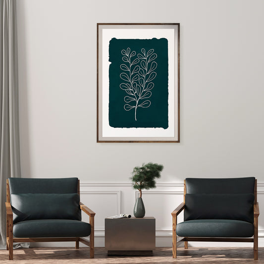 Foliage Line Art Minimalist Watercolor Posters Wall Art Prints-Vertical Posters NOT FRAMED-CetArt-8″x10″ inches-CetArt