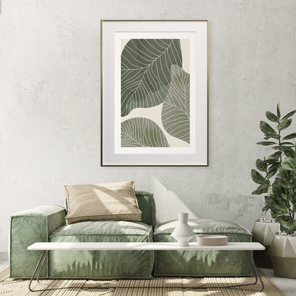 Green Leaves Poster Botanical Print-Vertical Posters NOT FRAMED-CetArt-8″x10″ inches-CetArt