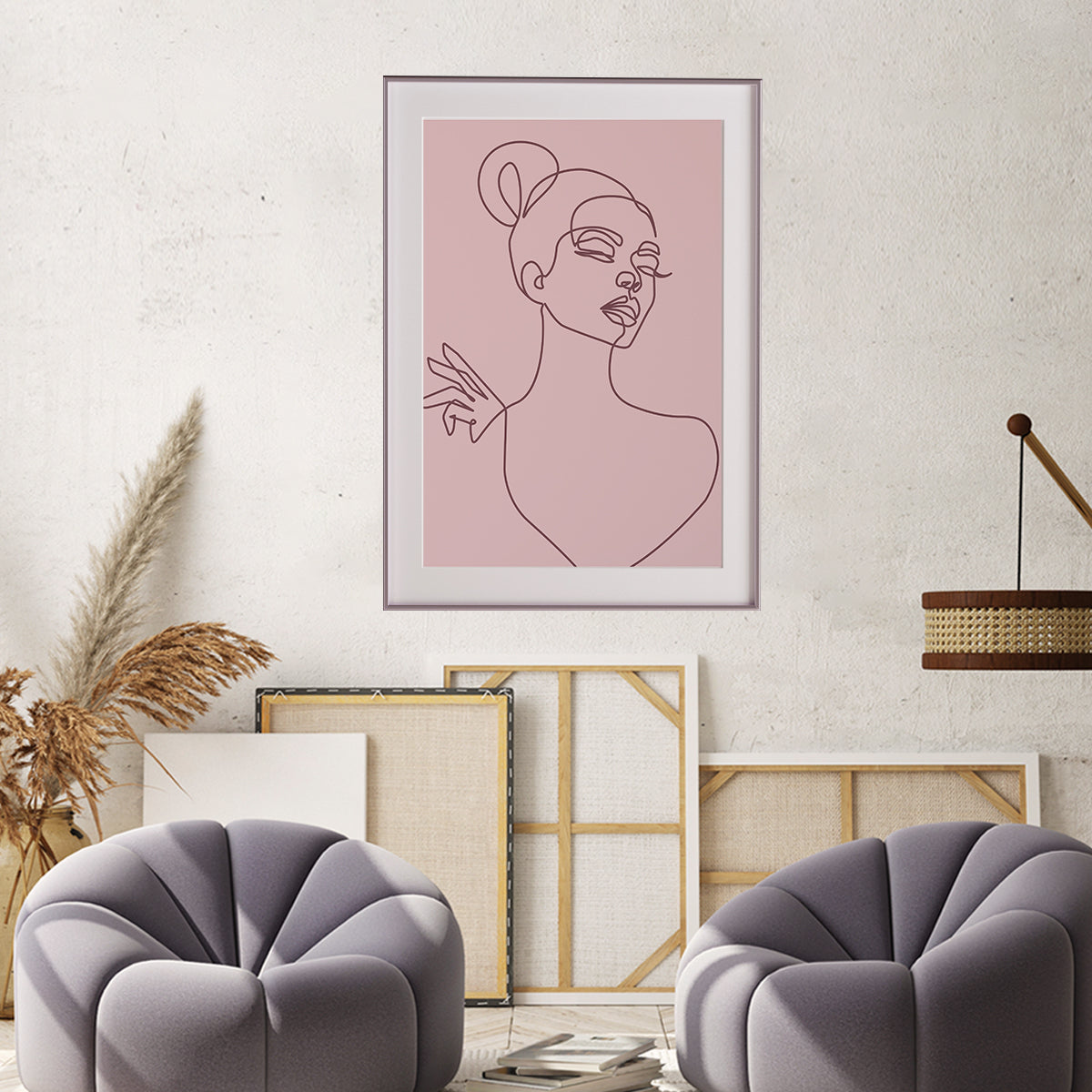 Abstract Line Art Woman Silhouette Trendy Posters For Home-Vertical Posters NOT FRAMED-CetArt-8″x10″ inches-CetArt