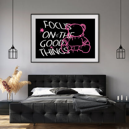 Focus on Good Things Motivational Quote Posters-Horizontal Posters NOT FRAMED-CetArt-10″x8″ inches-CetArt