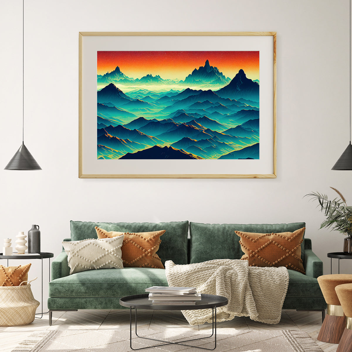 Abstract Mountain Landscape Posters For Home Office-Horizontal Posters NOT FRAMED-CetArt-10″x8″ inches-CetArt