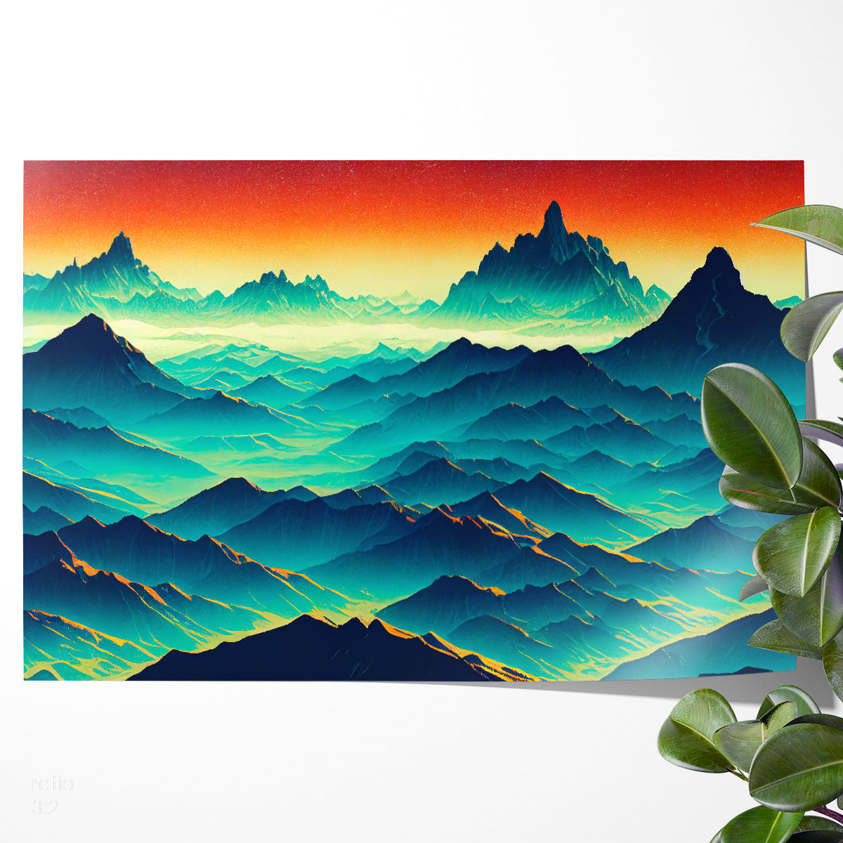 Abstract Mountain Landscape Posters For Home Office-Horizontal Posters NOT FRAMED-CetArt-10″x8″ inches-CetArt