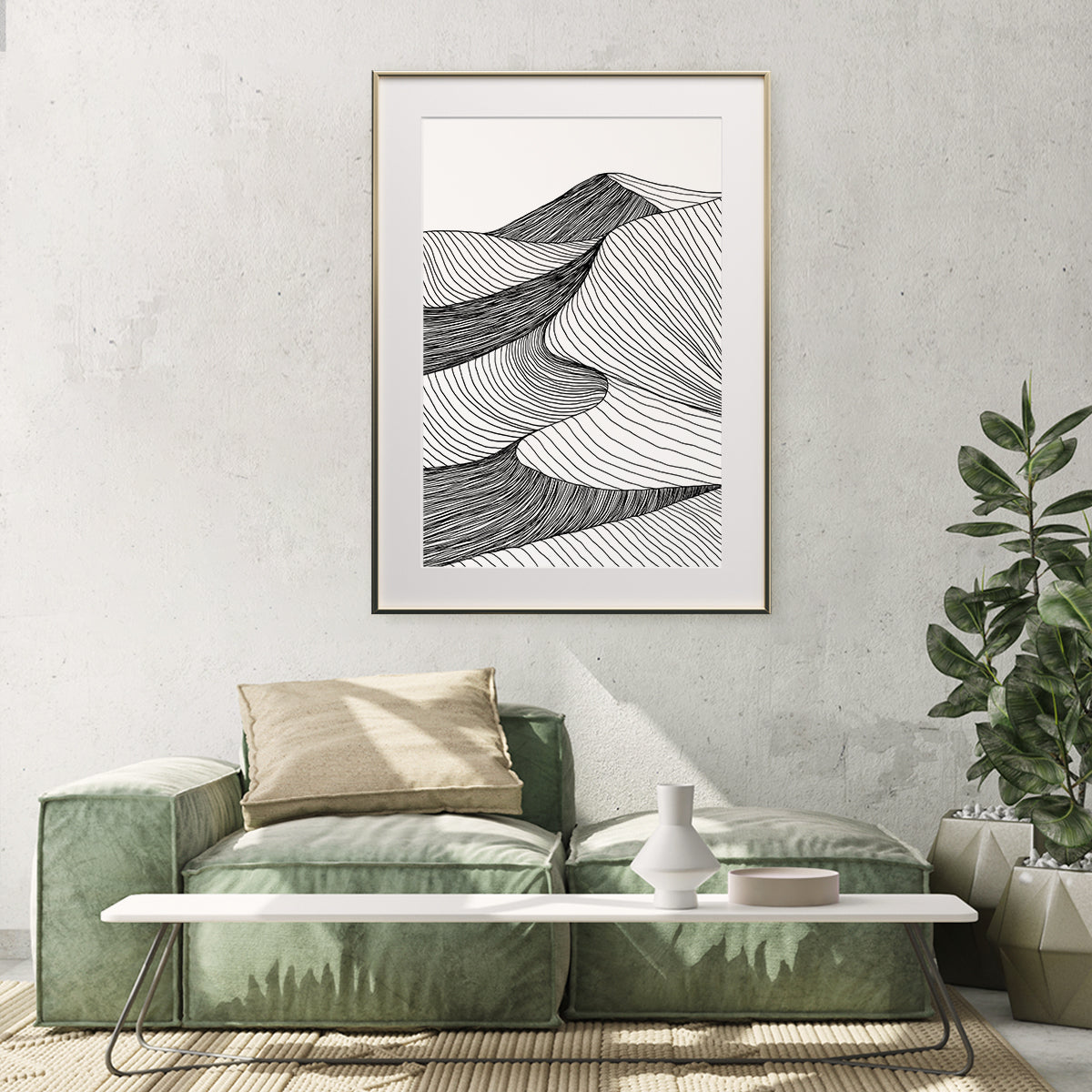 Abstract Black and White Mountain Landscape Posters Decor-Vertical Posters NOT FRAMED-CetArt-8″x10″ inches-CetArt