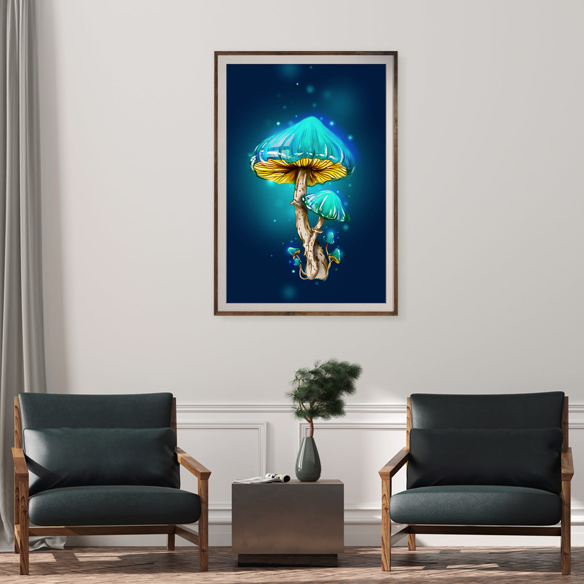 Mystical Mushrooms Modern Art Poster-Vertical Posters NOT FRAMED-CetArt-8″x10″ inches-CetArt