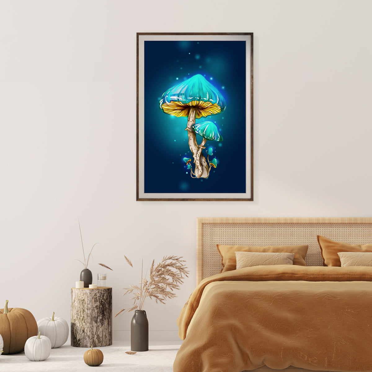 Mystical Mushrooms Modern Art Poster-Vertical Posters NOT FRAMED-CetArt-8″x10″ inches-CetArt