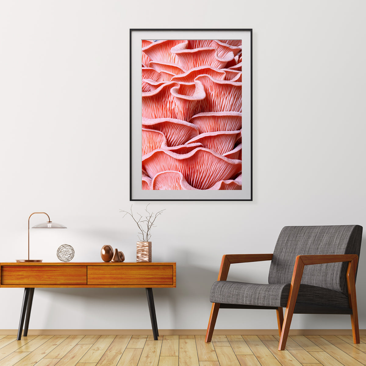 Pink Oyster Mushrooms Rooms Posters Wall Art Prints-Vertical Posters NOT FRAMED-CetArt-8″x10″ inches-CetArt