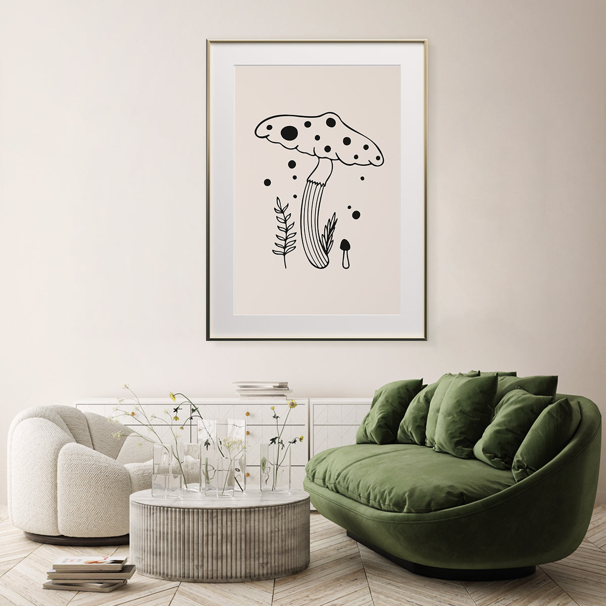 Vintage Mushroom Modern Art Prints And Posters-Vertical Posters NOT FRAMED-CetArt-8″x10″ inches-CetArt