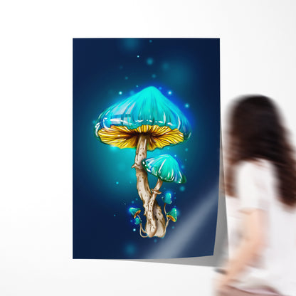 Mystical Mushrooms Modern Art Poster-Vertical Posters NOT FRAMED-CetArt-8″x10″ inches-CetArt