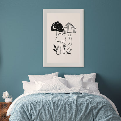 Vintage Mushrooms Famous Modern Art Prints-Vertical Posters NOT FRAMED-CetArt-8″x10″ inches-CetArt