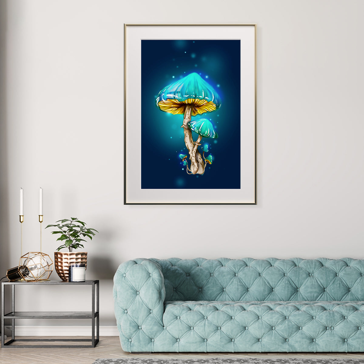 Mystical Mushrooms Modern Art Poster-Vertical Posters NOT FRAMED-CetArt-8″x10″ inches-CetArt