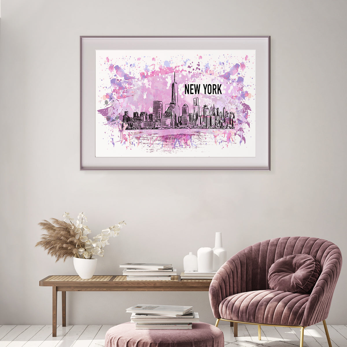 Abstract Colorful New York City Posters Art Wall-Horizontal Posters NOT FRAMED-CetArt-10″x8″ inches-CetArt