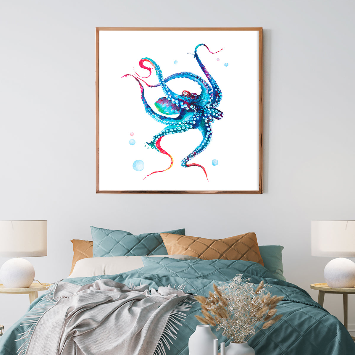 Octopus Posters Decoration for Interior-Square Posters NOT FRAMED-CetArt-8″x8″ inches-CetArt