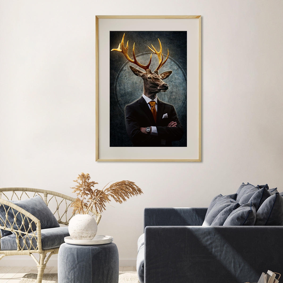 Deer Business Man in Suit Posters For Office-Vertical Posters NOT FRAMED-CetArt-8″x10″ inches-CetArt